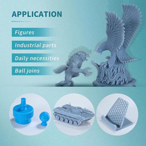 Water Washable 3D Printer Resin 2.0, Fast Curing 3D Printing Resin for Mars LCD DLP SLA Resin 3D Printers, UV Curing 405nm Standard Photopolymer Resin, Excellent Fluidity, High Precision in Saudi Arabia