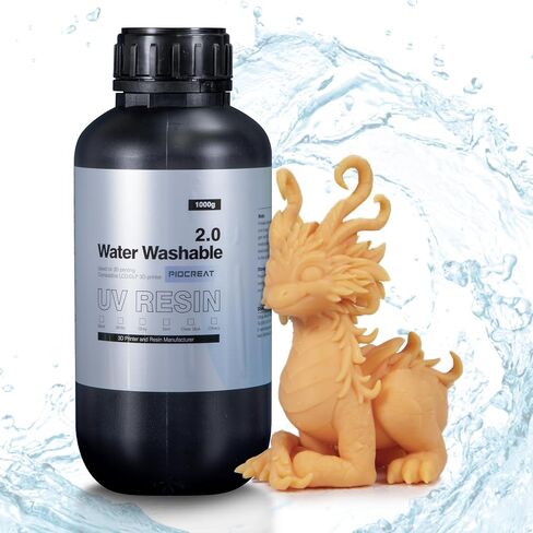 Water Washable 3D Printer Resin 2.0, Fast Curing 3D Printing Resin for Mars LCD DLP SLA Resin 3D Printers, UV Curing 405nm Standard Photopolymer Resin, Excellent Fluidity, High Precision in Saudi Arabia