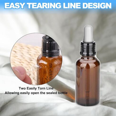 PATIKIL 65x100mm PVC Perforated Shrink Bands, 500Pcs 0.05 mm/2 Mil Thickened Heat Shrink Seal Wrap Fit for 1.25"-1.5" Cap Diameter Essential Oil Bottles Jars Cans Tin, Clear in Saudi Arabia