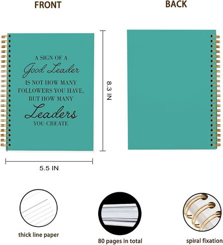 Leader Appreciation Gift Journal - Thank You Gifts for Boss Supervisor Manager Mentor Retirement Leaving, Leadership Gifts, A Sign of a Good Leader, Hardcover Spiral Notebook 5.5 x 8.3 in Saudi Arabia