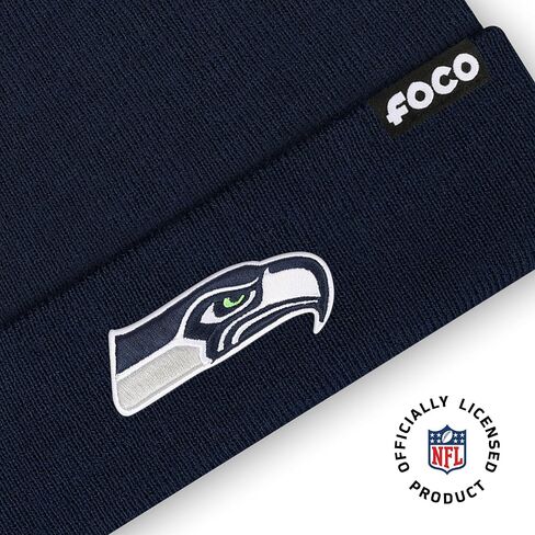 FOCO NFL Team Logo Basic Pom Beanie Hat in Saudi Arabia