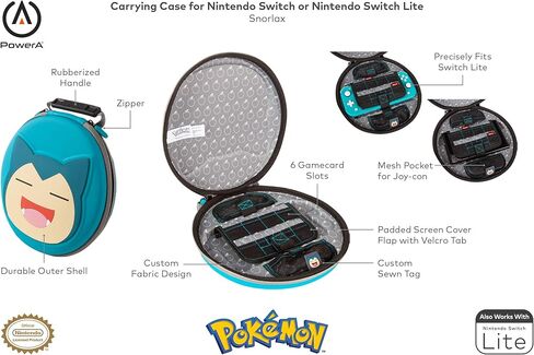 PowerA Protection Case for Nintendo Switch - OLED Model, Nintendo Switch or Nintendo Switch Lite - Pokémon: Pikachu Retro, Protective Case, Gaming Case, Console Case in Kuwait