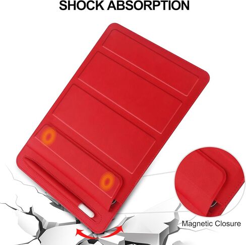 حافظة للكمبيوتر اللوحي مقاس 8-11 بوصة مع حامل أقلام، حافظة عالمية نحيفة خفيفة الوزن من البولي يوريثان مع حامل قابل للطي لجهاز iPad الجيل العاشر 2022، iPad Pro 11، iPad mini6، Galaxy Tab S9/A9 Plus/A8 إلخ أسود in Kuwait