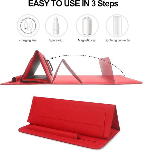 حافظة للكمبيوتر اللوحي مقاس 8-11 بوصة مع حامل أقلام، حافظة عالمية نحيفة خفيفة الوزن من البولي يوريثان مع حامل قابل للطي لجهاز iPad الجيل العاشر 2022، iPad Pro 11، iPad mini6، Galaxy Tab S9/A9 Plus/A8 إلخ أسود in Kuwait