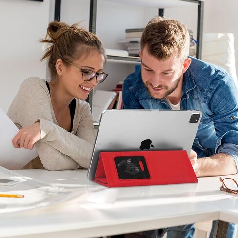 حافظة للكمبيوتر اللوحي مقاس 8-11 بوصة مع حامل أقلام، حافظة عالمية نحيفة خفيفة الوزن من البولي يوريثان مع حامل قابل للطي لجهاز iPad الجيل العاشر 2022، iPad Pro 11، iPad mini6، Galaxy Tab S9/A9 Plus/A8 إلخ أسود in Kuwait