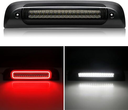 مصابيح الفرامل الثالثة LED متوافقة مع سيلفرادو/لسييرا 1500 1500LD 2500HD 3500HD 2014-2019، مجموعة مصابيح الحمولة لسقف الكابينة الخلفية نمط وامض فائق السطوع (لون شفاف) in Kuwait
