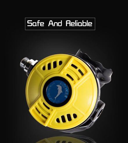 Diving Regulator with 75cm Hose - Secondary Diving Breathing Apparatus, Seawater-Resistant, Rust-Proof Design, Food-Grade Safe Materials, Easy to Clean, Black in Saudi Arabia