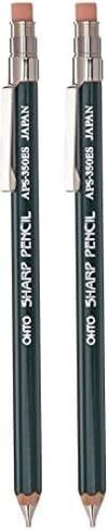 OHTO Mechanical Wood Pencil Type Mini Sharp with Eraser & Clip 0.5mm, Green Body (APS-350ES-Green) in Saudi Arabia