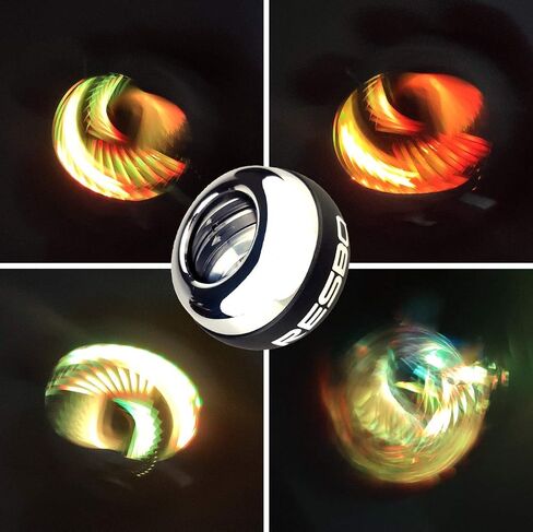 Metal Auto-Start Gyro Ball, Hand Strengthener Wrist Exerciser Wrist Trainer Ball with LED Light in Saudi Arabia