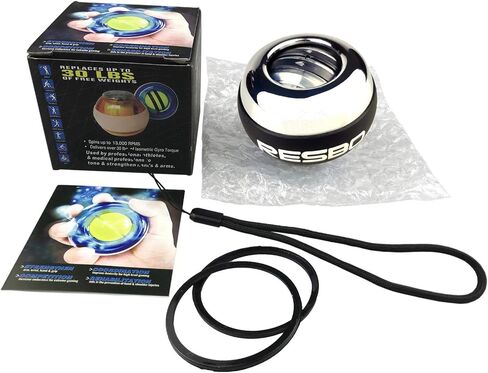 Metal Auto-Start Gyro Ball, Hand Strengthener Wrist Exerciser Wrist Trainer Ball with LED Light in Saudi Arabia