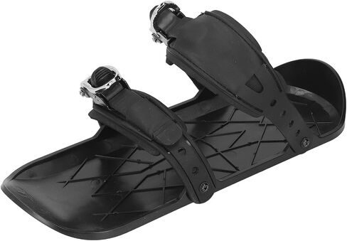 VGEBY Mini Ski Skates, Ski Skates Short Thin Skating Skis Attach to Skis Boots Winter Shoes for Outdoor Skiing Black One Size in Saudi Arabia