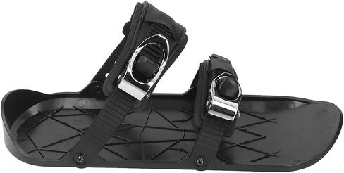 VGEBY Mini Ski Skates, Ski Skates Short Thin Skating Skis Attach to Skis Boots Winter Shoes for Outdoor Skiing Black One Size in Saudi Arabia
