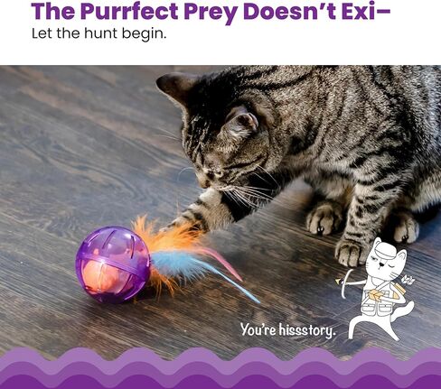 Catstages Ball Treat Stuffer Interactive Cat Toy, Green in Saudi Arabia