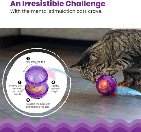 Catstages Ball Treat Stuffer Interactive Cat Toy, Green in Saudi Arabia
