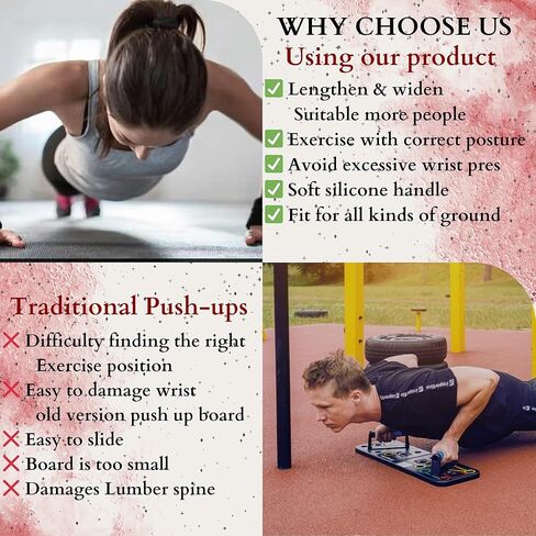 Push Up Board with Sit up Stand. Multifunctional Push Up Board with Resistance Bands, portable exercise equipment, Strength Training Equipment, Push Up Handles for Perfect Pushups, Home Fitness for Men in Saudi Arabia