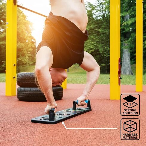 Push Up Board with Sit up Stand. Multifunctional Push Up Board with Resistance Bands, portable exercise equipment, Strength Training Equipment, Push Up Handles for Perfect Pushups, Home Fitness for Men in Saudi Arabia