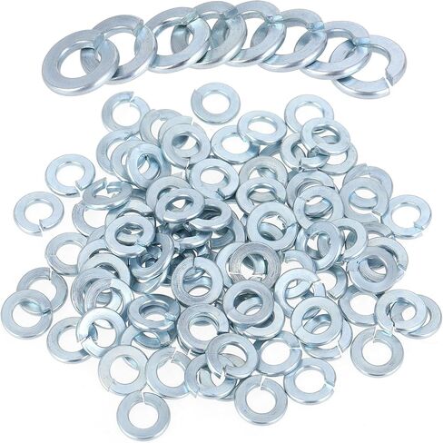 100pcs 1/4" Spring Lock Washers Assortment Kit, Metric Split Lock Washer Carbon Steel Lock Washers for Bolts, Industrial Spring Washers, Vibration-Resistant Lock Washers for Store, Fasteners in Saudi Arabia