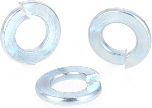 100pcs 1/4" Spring Lock Washers Assortment Kit, Metric Split Lock Washer Carbon Steel Lock Washers for Bolts, Industrial Spring Washers, Vibration-Resistant Lock Washers for Store, Fasteners in Saudi Arabia