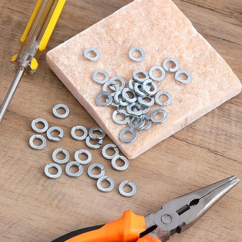 100pcs 1/4" Spring Lock Washers Assortment Kit, Metric Split Lock Washer Carbon Steel Lock Washers for Bolts, Industrial Spring Washers, Vibration-Resistant Lock Washers for Store, Fasteners in Saudi Arabia
