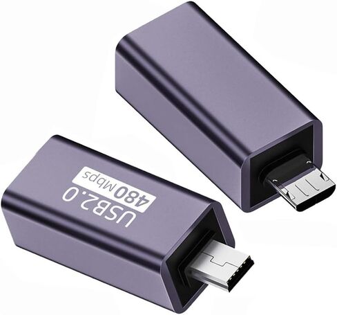 xiwai USB 2.0 B Type Female to Type-A & Type-B Male Adapter, 2 Pack Extension Connector for Printer Scanner Disk in Kuwait