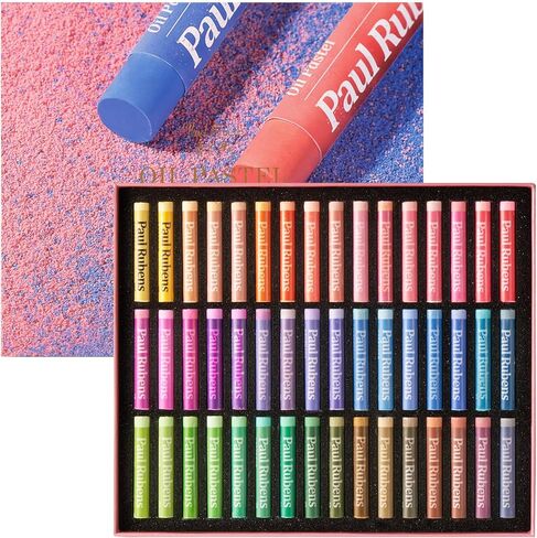 Paul Rubens White Oil Pastel Set, Each Box Contains 6 White Oil Pastels, Specially for Mixing with Other Colour Oil Pastels, Pastels Art Supplies for Painting Clouds and Waves in Kuwait