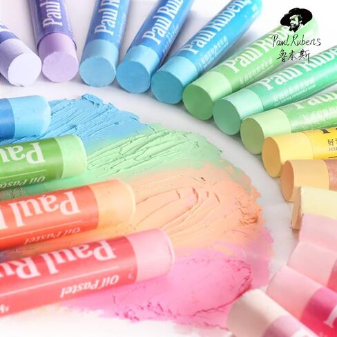 Paul Rubens White Oil Pastel Set, Each Box Contains 6 White Oil Pastels, Specially for Mixing with Other Colour Oil Pastels, Pastels Art Supplies for Painting Clouds and Waves in Kuwait