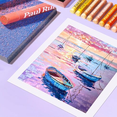 Paul Rubens White Oil Pastel Set, Each Box Contains 6 White Oil Pastels, Specially for Mixing with Other Colour Oil Pastels, Pastels Art Supplies for Painting Clouds and Waves in Kuwait