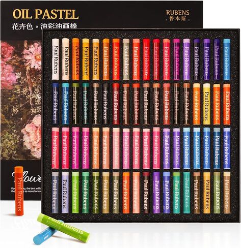 Paul Rubens White Oil Pastel Set, Each Box Contains 6 White Oil Pastels, Specially for Mixing with Other Colour Oil Pastels, Pastels Art Supplies for Painting Clouds and Waves in Kuwait