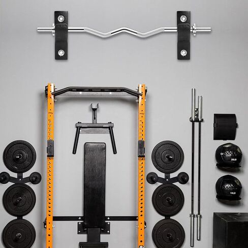FUXIN Wall Mount Barbell Holder, Horizontal Barbells Rack, Olympic Bar Holder Weight Bars Rack Single Storage for Home Gym, 1 Pair in Saudi Arabia