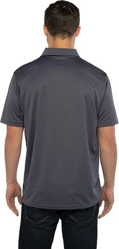 Vantage Apparel Men's Dark Gray Collegiate Premium Moisture Wicking Icon Polo in Saudi Arabia