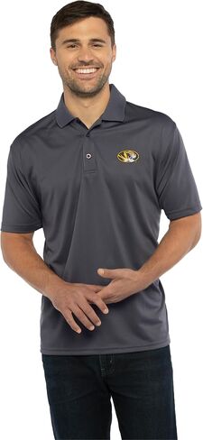 Vantage Apparel Men's Dark Gray Collegiate Premium Moisture Wicking Icon Polo in Saudi Arabia
