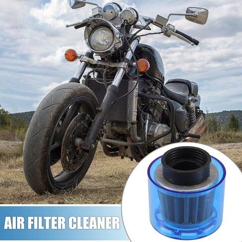 A ABSOPRO Air Filter Cleaner Straight 42mm/1.65" Motorcycle Filter for 110-125cc Most Motorcycles ATV Mopeds Dirt Bikes Race Bikes Blue in Saudi Arabia