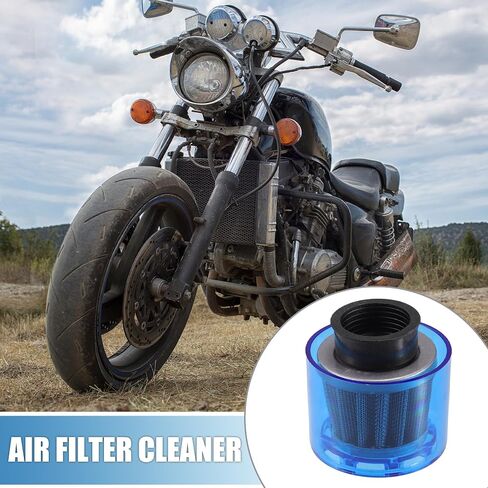 A ABSOPRO Air Filter Cleaner Straight 42mm/1.65" Motorcycle Filter for 110-125cc Most Motorcycles ATV Mopeds Dirt Bikes Race Bikes Blue in Saudi Arabia