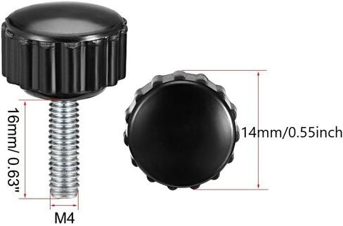 Knurled Thumb Screw for Saw Drill Press Lathe and Routing Jigs Packaging Machinery Printing Equipment Clamping Knobs Grip Threaded Hand Bolt Knobs M4 x 16mm 8pcs in Saudi Arabia