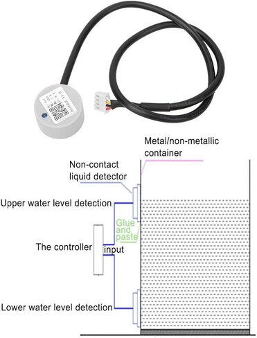 Ultrasonic Liquid Level Sensor, realtime output liquid height value, Small size, easy to install, for Containers of Various Materials and Thicknesses in Saudi Arabia