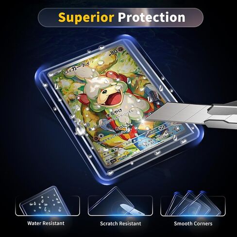 200 Card Sleeves Top Loads for Cards, Toploads for Cards, Baseball Card Sleeves Hard Plastic, 3" x 4" Baseball Card Protectors, Trading Card Sleeves Card Holder (100 Hard Sleeves + 100 Clear Sleeves) in Saudi Arabia
