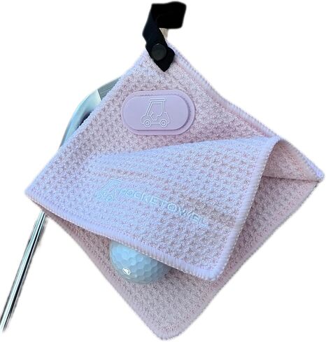 Magnetic Golf Towels, Small (Pink) | Iron Head Cover in Saudi Arabia