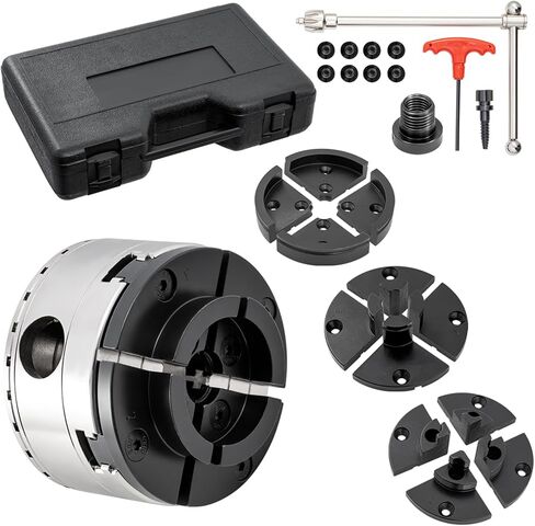 6Inch Lathe Chuck for Woodworking 1" x 8 tpi, 4-Jaw Self-Centering Wood Lathe Chuck Set in Kuwait