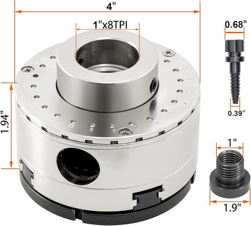 6Inch Lathe Chuck for Woodworking 1" x 8 tpi, 4-Jaw Self-Centering Wood Lathe Chuck Set in Kuwait
