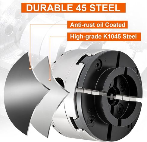 6Inch Lathe Chuck for Woodworking 1" x 8 tpi, 4-Jaw Self-Centering Wood Lathe Chuck Set in Kuwait