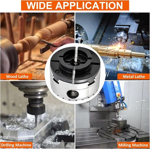 6Inch Lathe Chuck for Woodworking 1" x 8 tpi, 4-Jaw Self-Centering Wood Lathe Chuck Set in Kuwait
