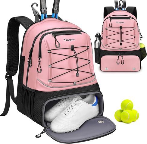 حقيبة تنس تايجير، حقائب ظهر للتنس للنساء والرجال، مضربين مع حجرة أحذية جيدة التهوية، حقيبة ظهر للتنس لمضارب التنس، مجداف كرة البيسبول، وغيرها من ملحقات التنس in Kuwait