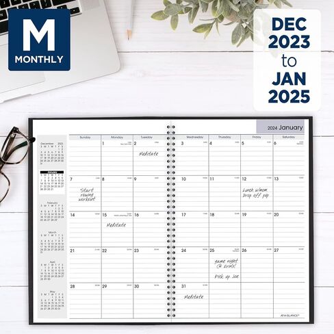 AT-A-GLANCE 2025 Planner, Monthly, 3-1/2" x 6", Pocket Size, DayMinder, Black (SK530025) in Saudi Arabia