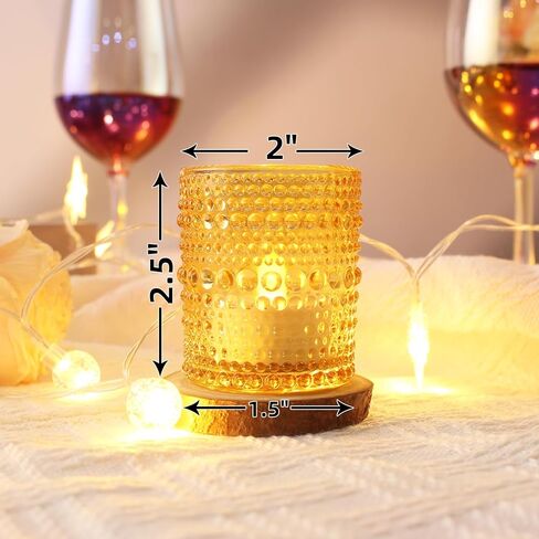 6 قطع حامل شموع، حاملات شموع، حاملات شموع زجاجية مستدقة لأضواء الشاي والشموع المستدقة، حاملات عصا الشموع ديكور للطاولة المركزية لحفلات الزفاف وعيد الميلاد... in Kuwait