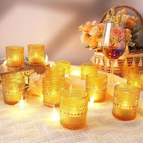 6 قطع حامل شموع، حاملات شموع، حاملات شموع زجاجية مستدقة لأضواء الشاي والشموع المستدقة، حاملات عصا الشموع ديكور للطاولة المركزية لحفلات الزفاف وعيد الميلاد... in Kuwait