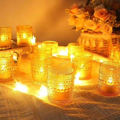 6 قطع حامل شموع، حاملات شموع، حاملات شموع زجاجية مستدقة لأضواء الشاي والشموع المستدقة، حاملات عصا الشموع ديكور للطاولة المركزية لحفلات الزفاف وعيد الميلاد... in Kuwait