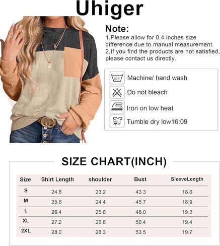 Womens Color Block Oversized Sweatshirt Crewneck Long Sleeve Shirts Casual Striped Pullover Tunic Tops With Pockets in Kuwait