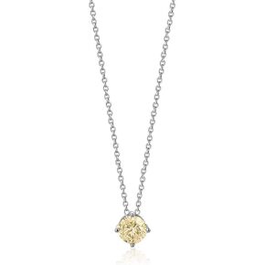 Massete Sterling Silver Floating Solitaire Necklace Pendant for Girls Simulated Birthstone in Kuwait