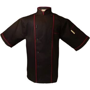 UScarmen Uniform Chef Coat Unisex Short Sleeve Catering Jackets 019 USA Size and Chef tie