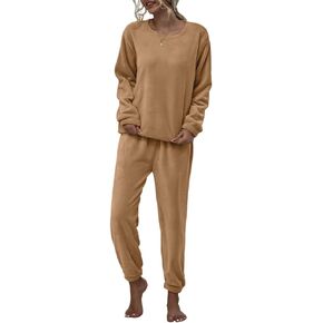 المرأة بيجامة صوف مجموعات لينة الدافئة الفانيلا ملابس خاصة طويلة الأكمام 2 قطعة غامض الشتاء PJ مجموعة السيدات المتسكعون in Kuwait